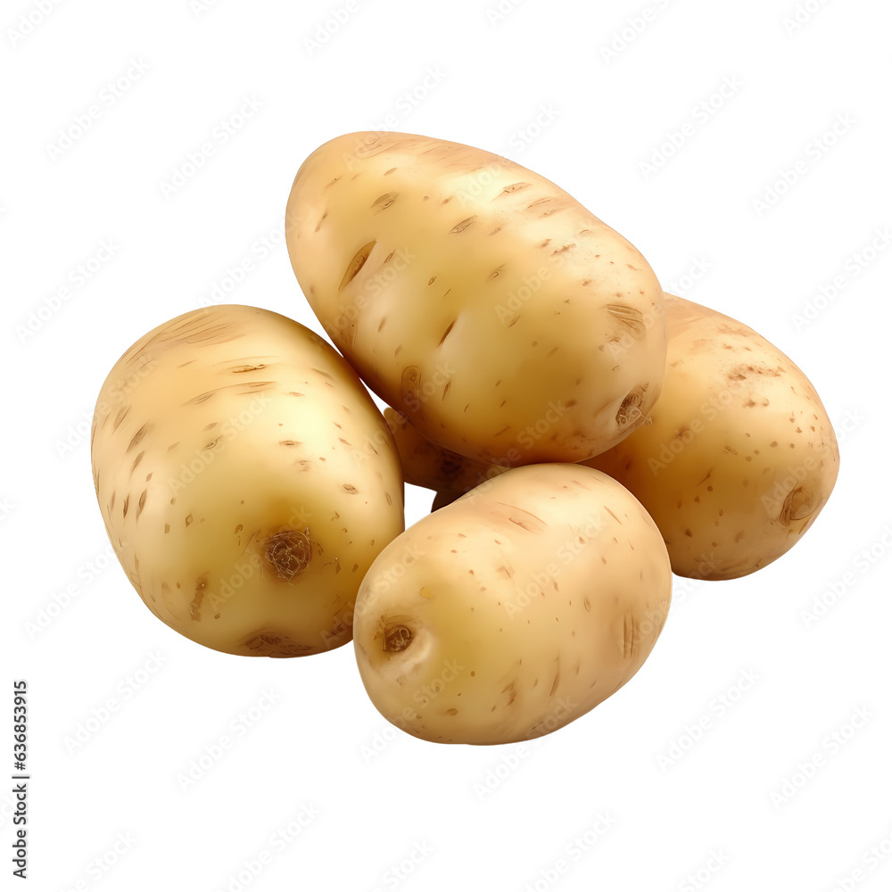 pile of potatoes isolated on transparent background pile of potatoes isolated on transparent background