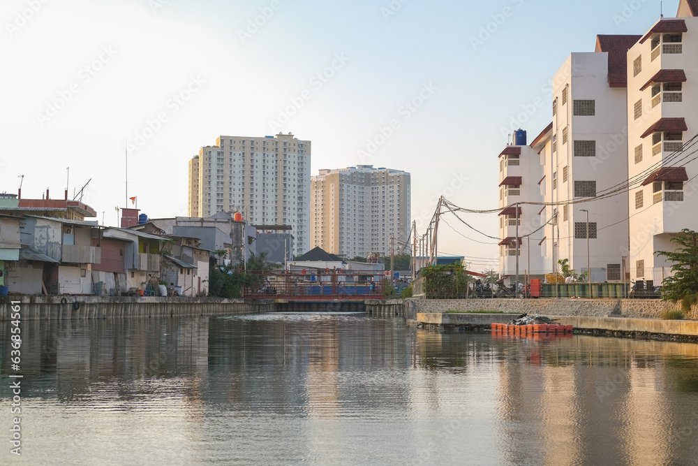Kampung Susun Akuarium is housing for residents who were relocated from crowded villages for the sake of environmental management in Jakarta, Aquarium stacking village in Jakarta Kampung Susun Akuarium is housing for residents who were relocated from crowded villages for the sake of environmental management in Jakarta, Aquarium stacking village in Jakarta