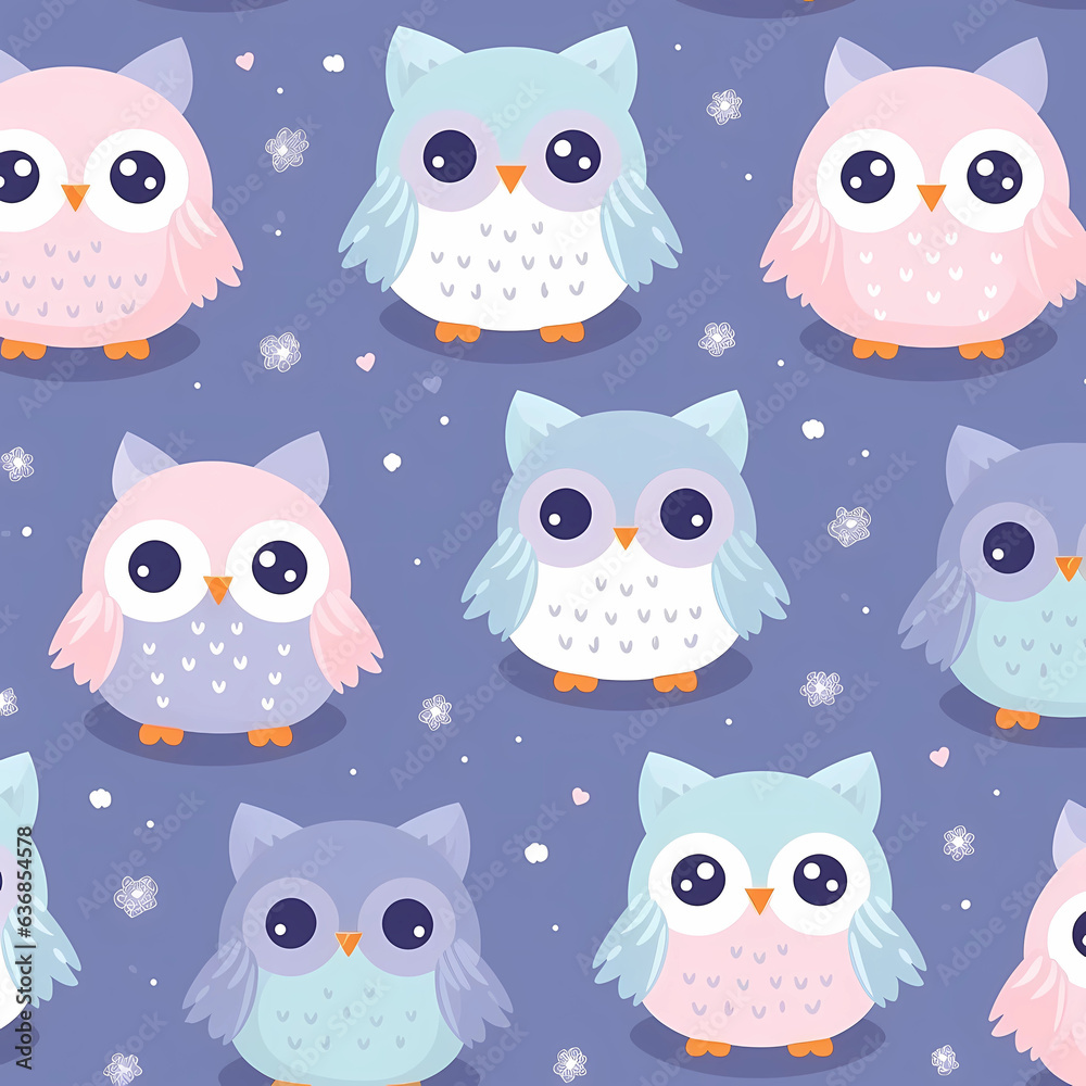 seamless owl pattern