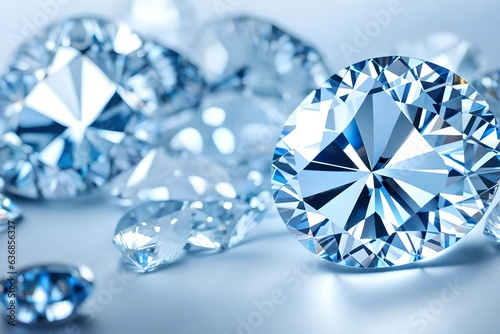 diamonds on blue background