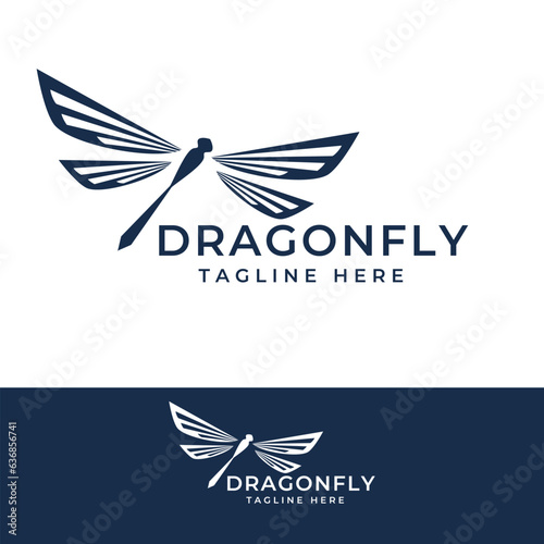 Dragonfly Logo Simple Creative Design Vector