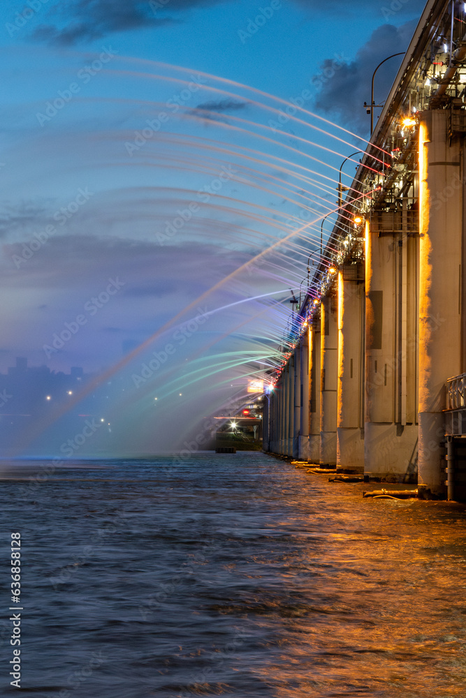 Fototapeta premium Banpo Bridge Rainbow Fountain
