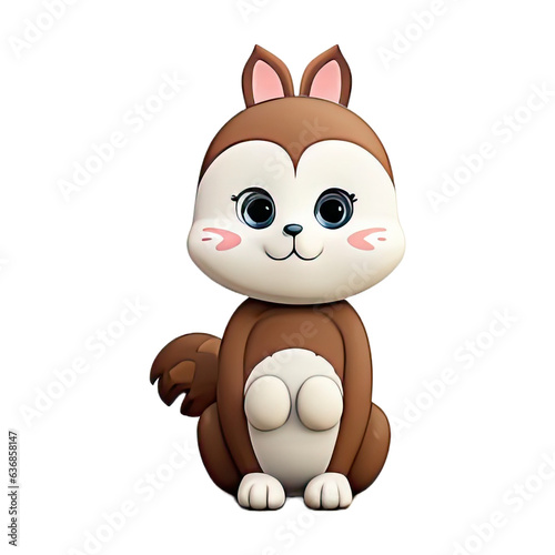 cartoon cute rabbit animal character with minimalist color for stickers or clip art