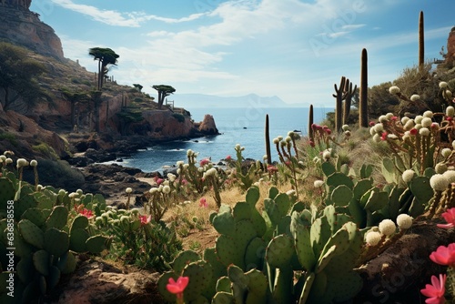 Cactus flourishes on remote isle. Generative AI
