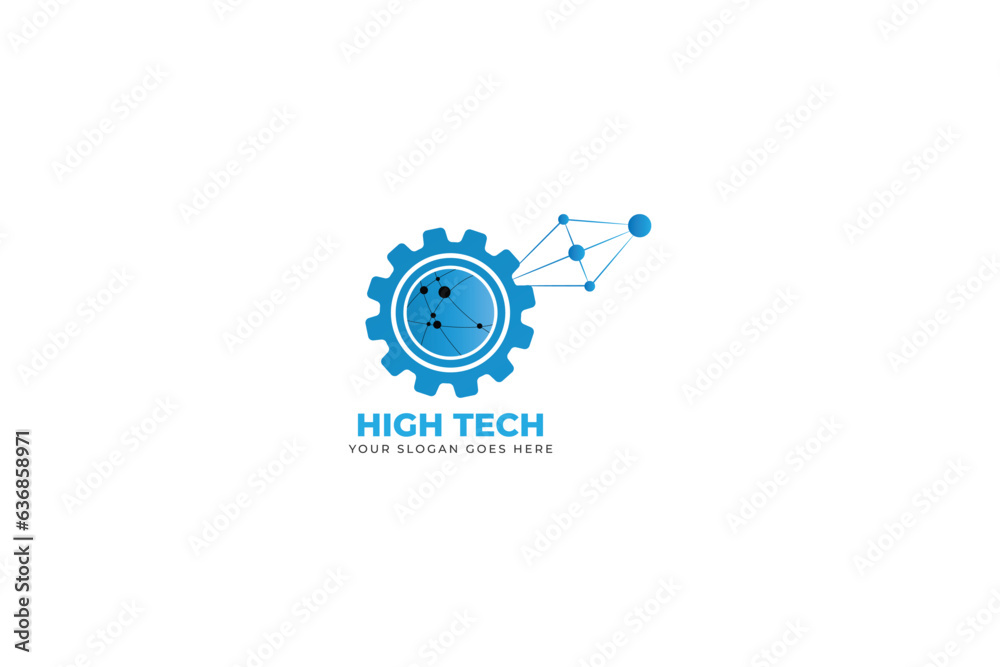 high technology pro logo design