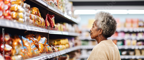 Wallpaper Mural Older woman in a grocery store Torontodigital.ca