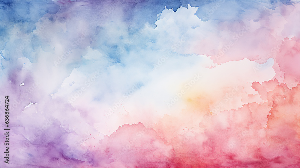 light watercolor abstract background gentle gradient pastel softcolor pink white and blue blank drawing painting