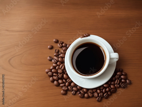 a cup of hot steaming coffee on a black background