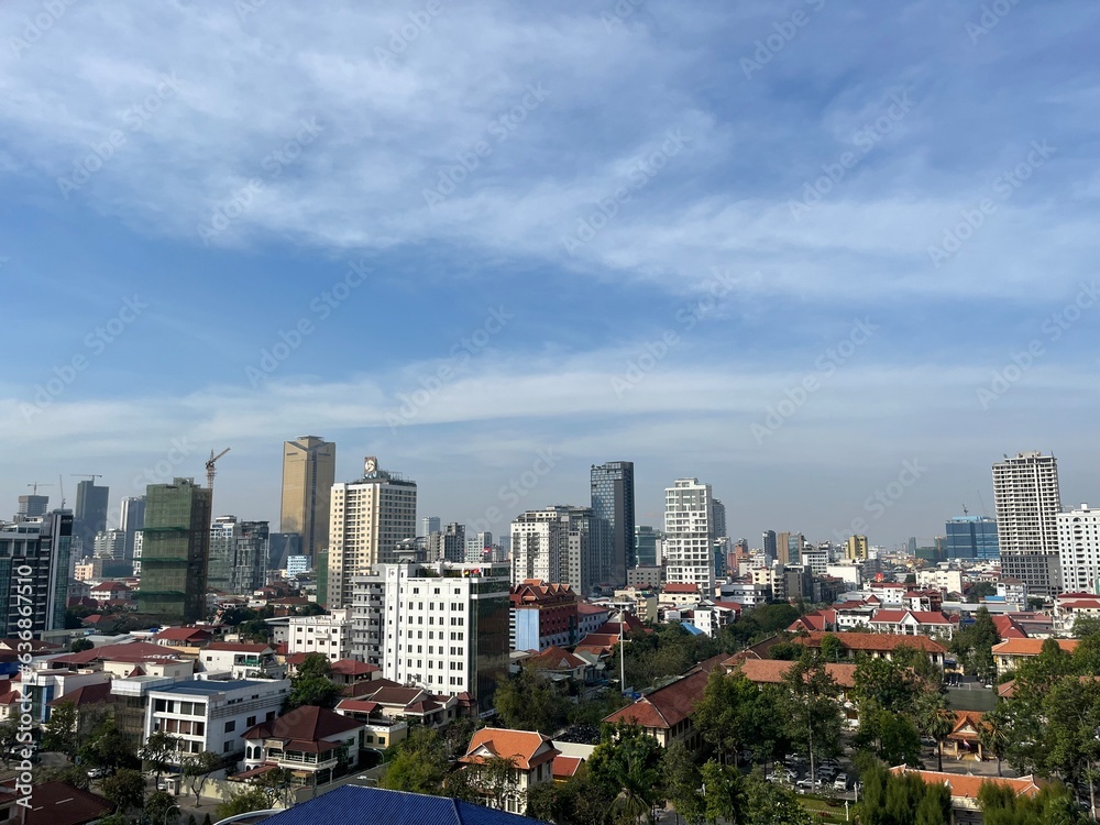 Fototapeta premium カンボジア旅行,風景,絶景,空,発展途上国,