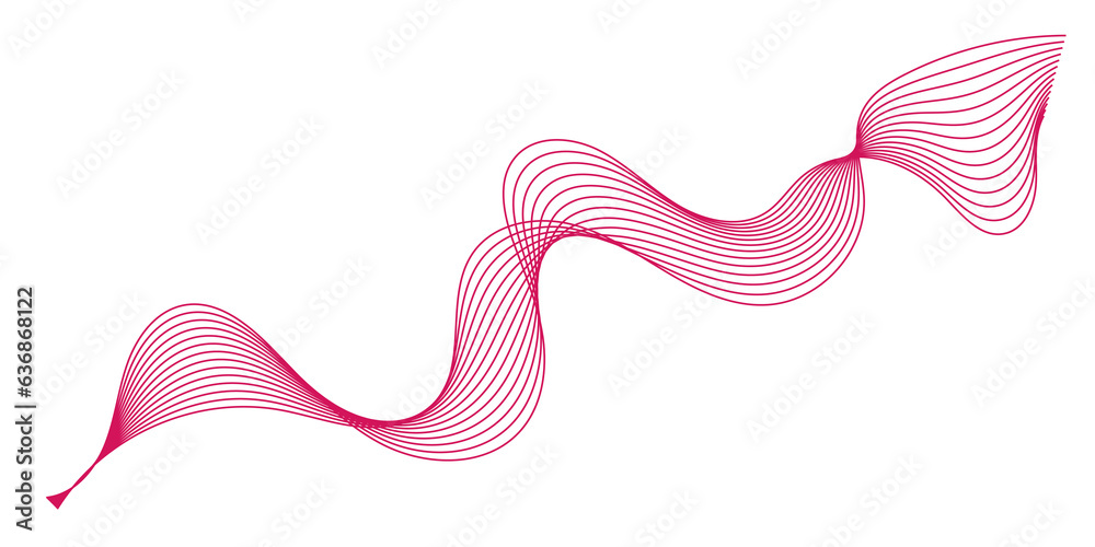 Fototapeta premium Abstract flowing wave lines. Design element for technology, science, modern concept illustration