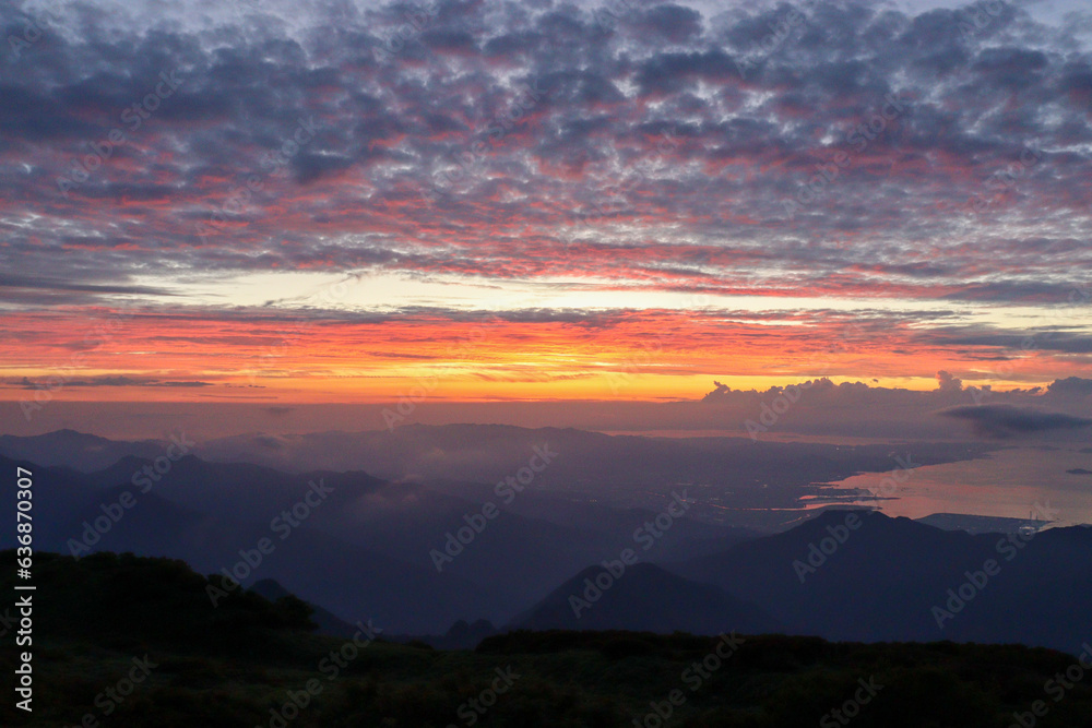 笹ヶ峰山頂からの夕景 笹ヶ峰山頂からの夕景