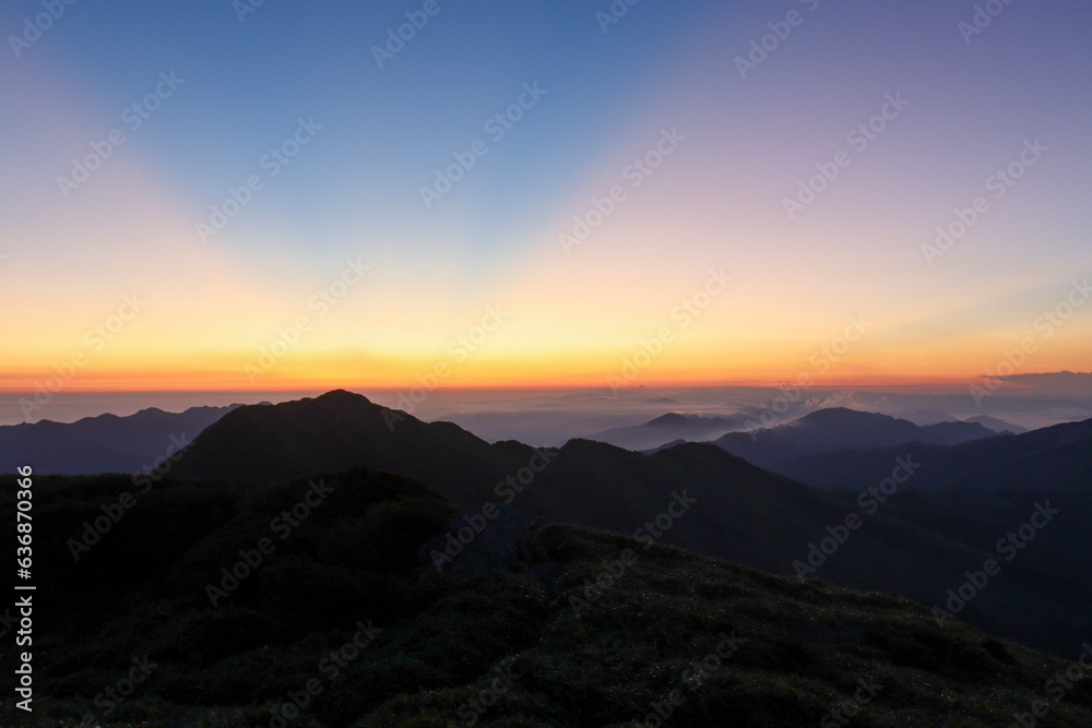 笹ヶ峰山頂からの朝焼け