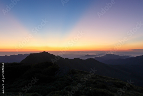 笹ヶ峰山頂からの朝焼け