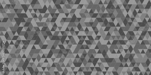 Seamless black dark backdrop grayscale triangle background. Many rectangular. Abstract black and white geomatics patter diamond triangular square wallpaper background. 
