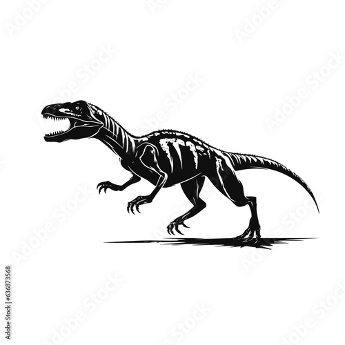 Running Velociraptor silhouette icon sign  Raptor dinosaurs symbol design  vector illustration isolated on white background