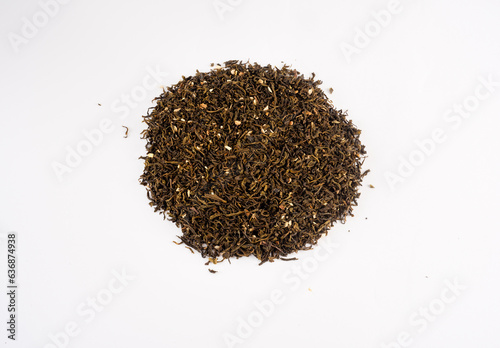 Detail of fragrant and healing tea lice made from a mixture of special herbs.