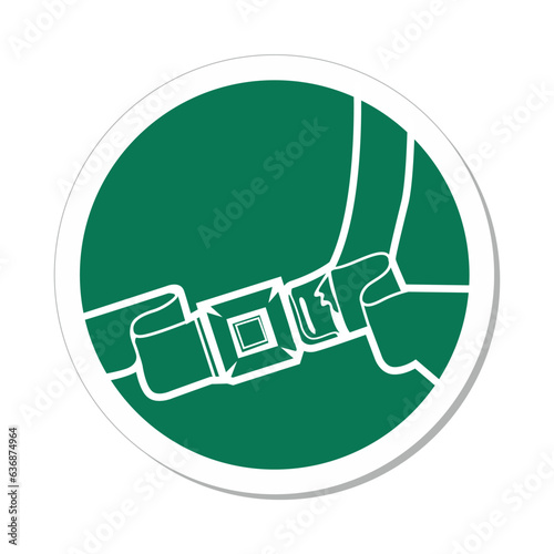 ISO Circle Sign: Buckle Up Symbol
