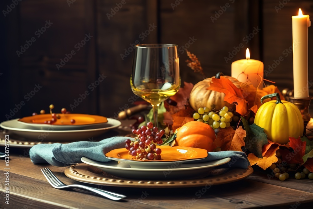 Happy Thanksgiving. Thanksgiving pumpkins and Autumn leaves. Thanksgiving Food Party. Thanksgiving Concept.Thanksgiving Background. Thanksgiving Theme. Generative Ai Happy Thanksgiving. Thanksgiving pumpkins and Autumn leaves. Thanksgiving Food Party. Thanksgiving Concept.Thanksgiving Background. Thanksgiving Theme. Generative Ai