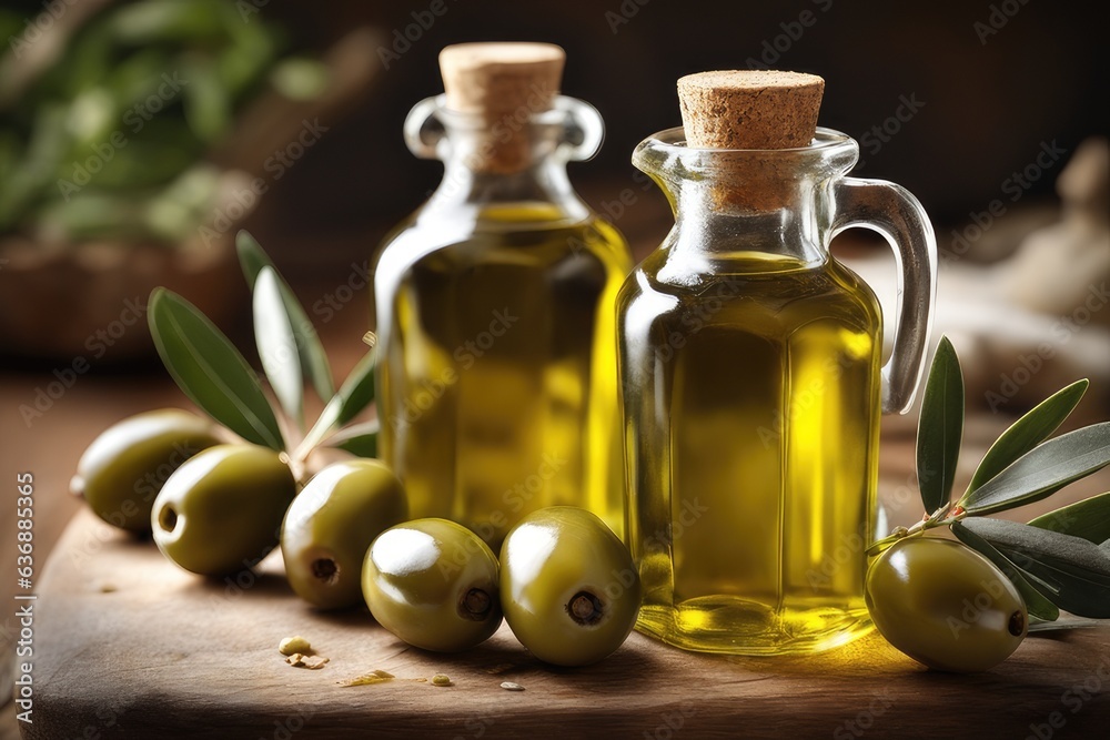 bottle of oil with olives bottle of oil with olives