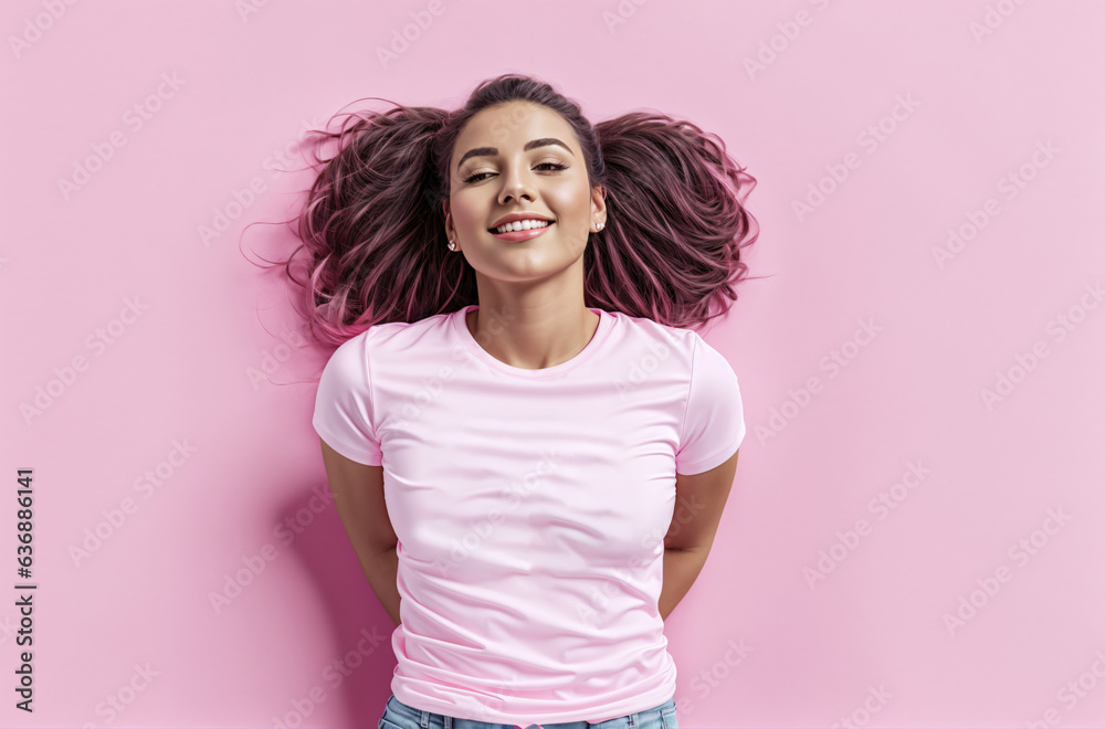 Charity Outreach Visual: Figure against pink—a white tee, blue jeans—visual support for charitable causes. Charity Outreach Visual: Figure against pink—a white tee, blue jeans—visual support for charitable causes.