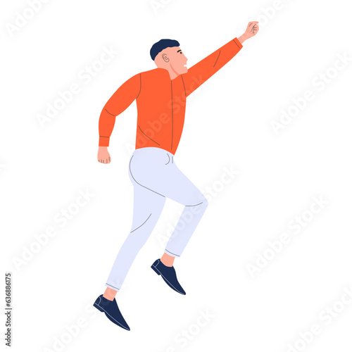vector illustration of a jumping person
