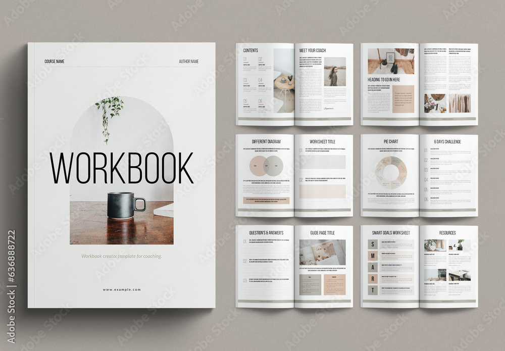Coaching Workbook Template Stock Template | Adobe Stock