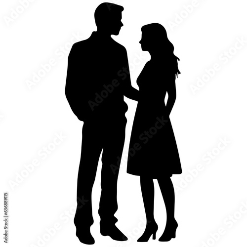Wallpaper Mural vector illustration of a silhouette of a loving couple Torontodigital.ca