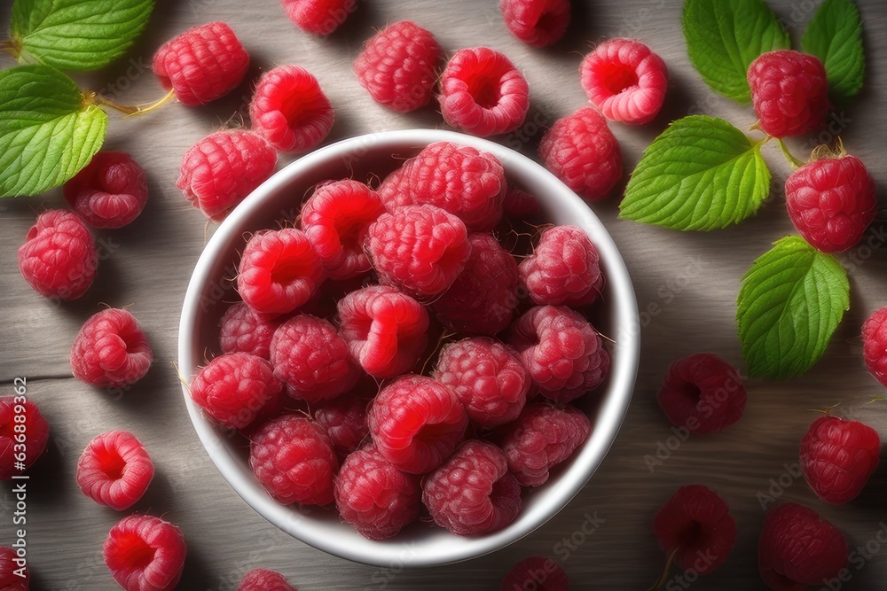 raspberries in a bowl on blurred background raspberries in a bowl on blurred background
