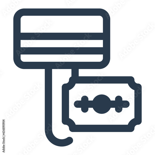 Shaving razor for grooming vector icon
