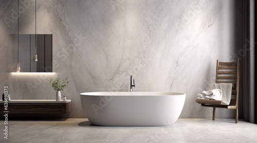 bathroom washroom interior design mockup template bathtub elevation white clean and minimal decorating style house beautiful ideas concept,ai generate