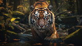 Tiger in the Water.Generative Ai
