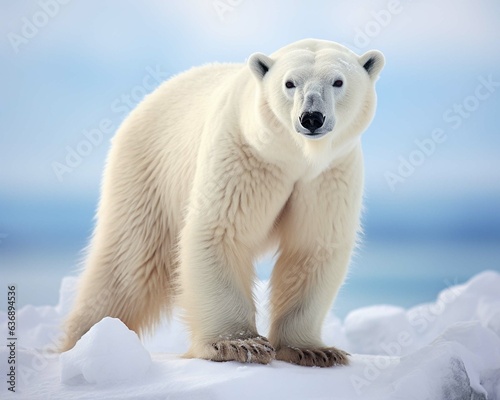 polar bear in the snow