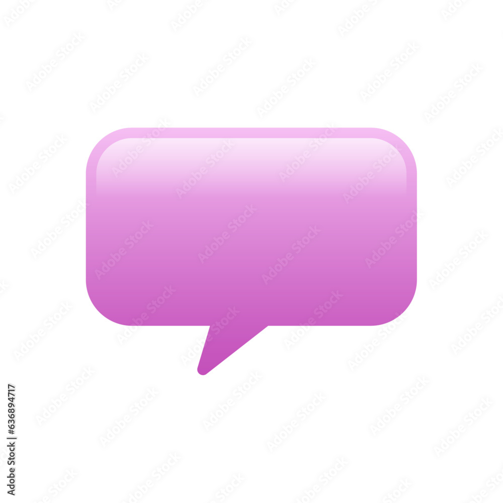 Vector chat speech bubble icon isolated Vector chat speech bubble icon isolated