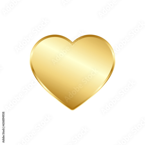 Wallpaper Mural Vector golden heart with white background Torontodigital.ca