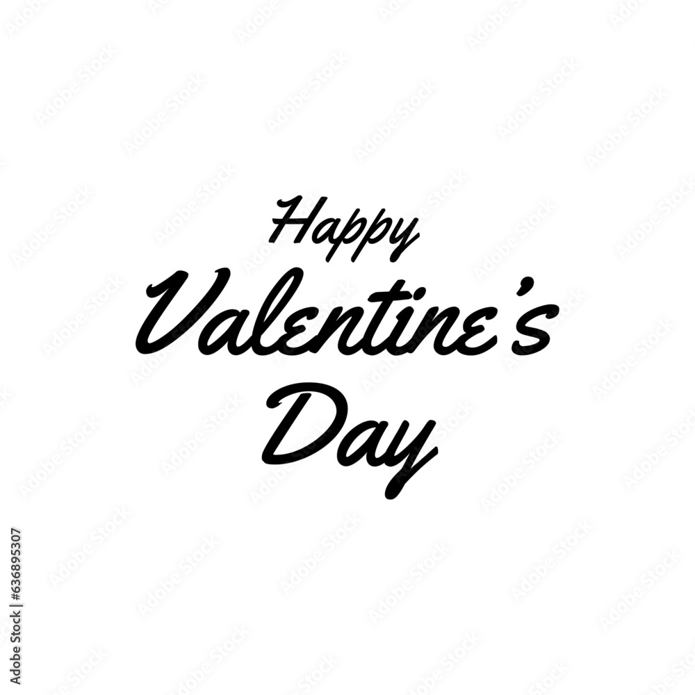 Vector happy valentines day lettering