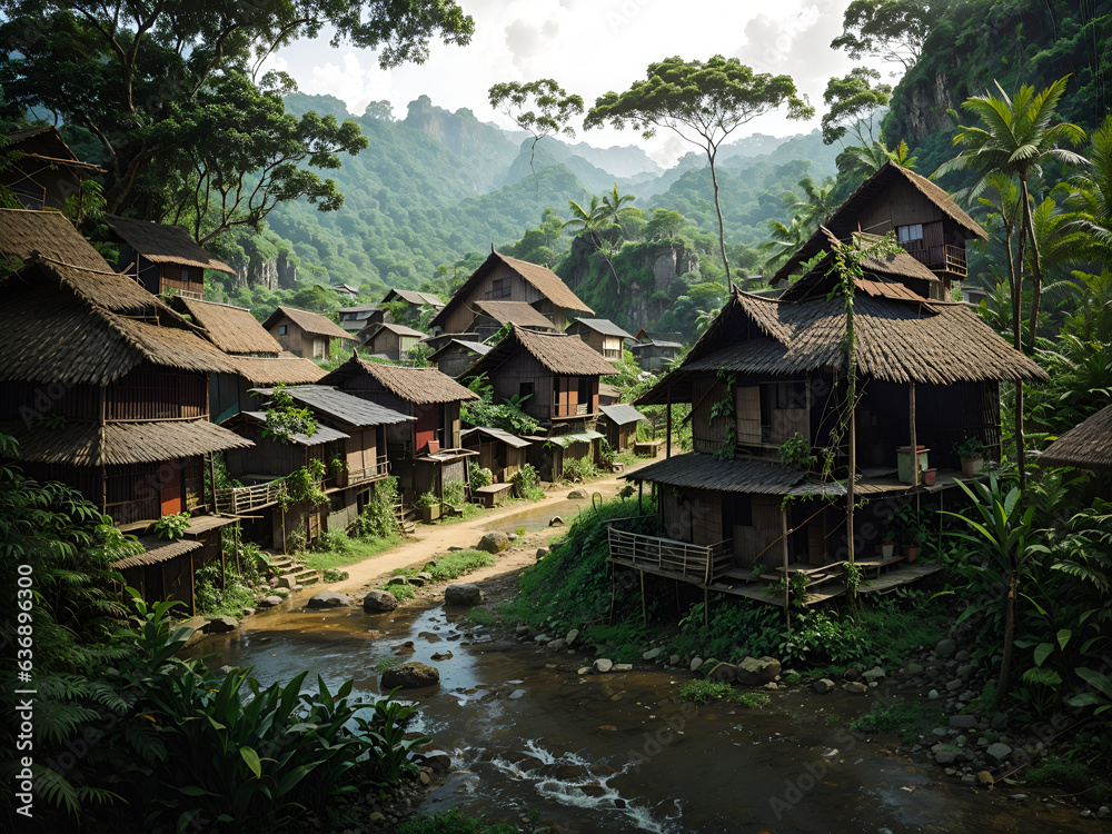 A village in the middle of the jungle
A village in the middle of the jungle