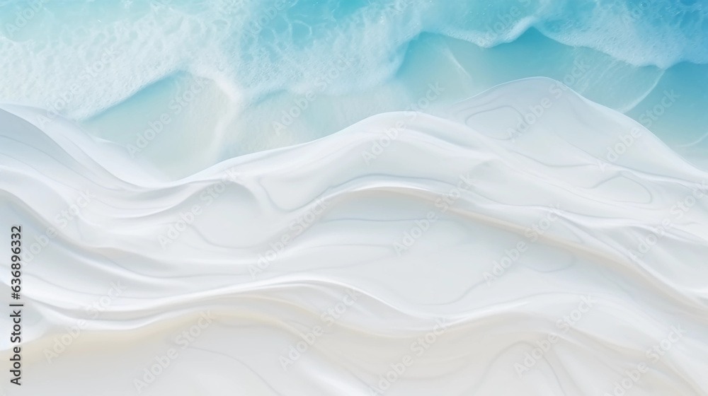 Obraz premium Summer Escape: Aerial Beach Scene with Crystal Clear Waters and Sand