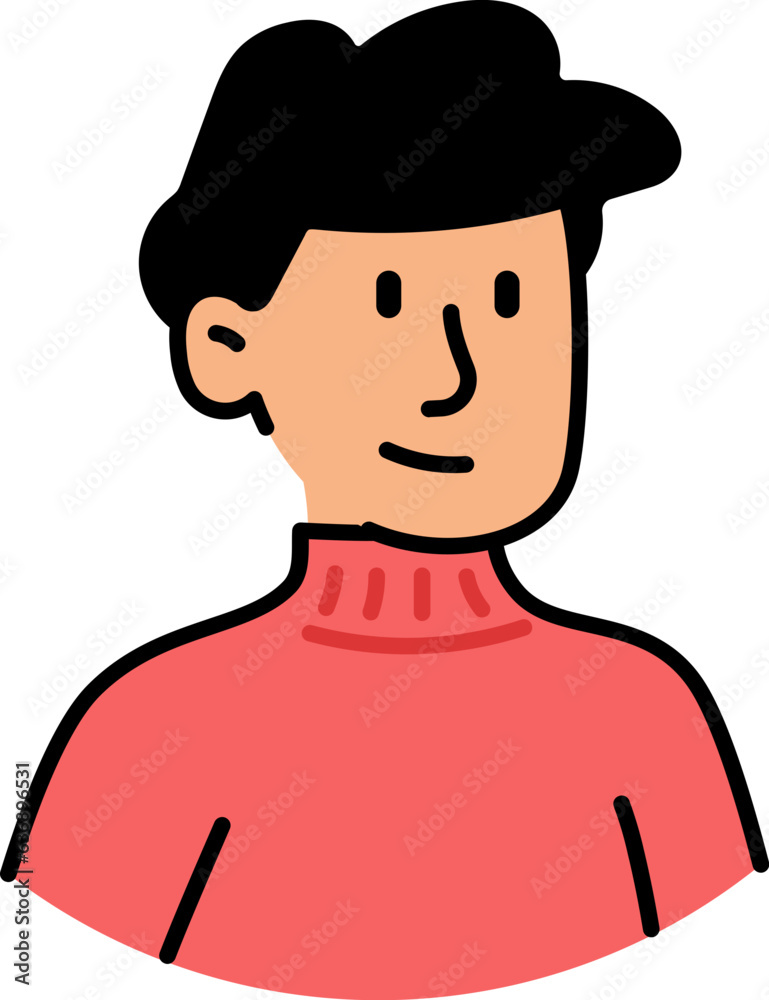 Man profile line icon Man profile line icon