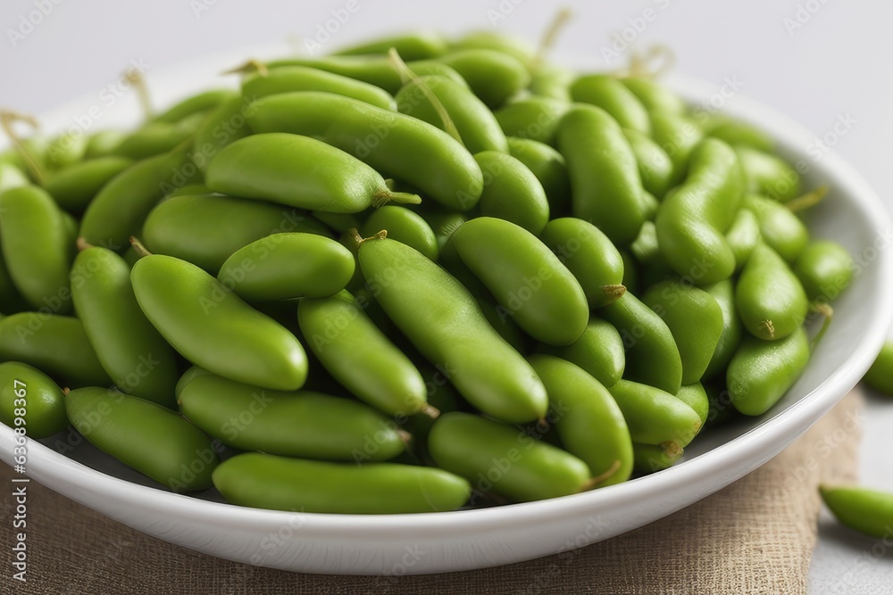bowl of green edamame bowl of green edamame
