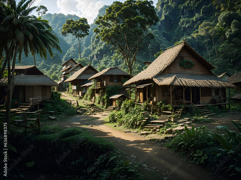 A village in the middle of the jungle
A village in the middle of the jungle