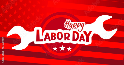 abor day, happy labor day, banner, poster, card.Celebration - vector illustration photo