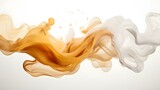 Beige Color Splash on a white Background. Artistic Color Explosion
