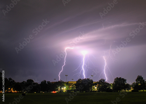 lightning over the city