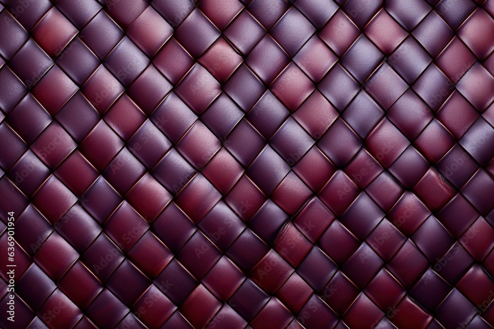 Obraz premium Leather woven diagonal texture with highlights in purple brown colour, classic style