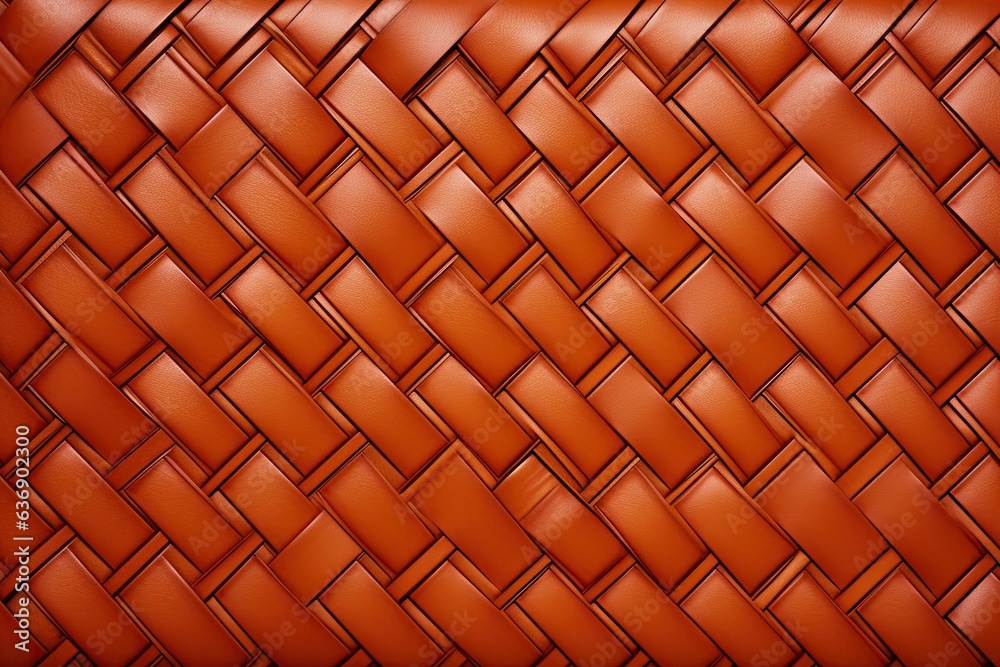 Leather woven texture with highlights in orange colour, classic style Leather woven texture with highlights in orange colour, classic style