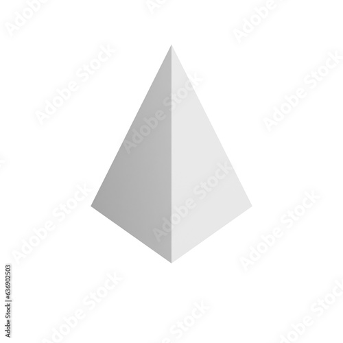 Abstract three-dimensional pyramid design element. 3d infographic presentation pyramid icon.