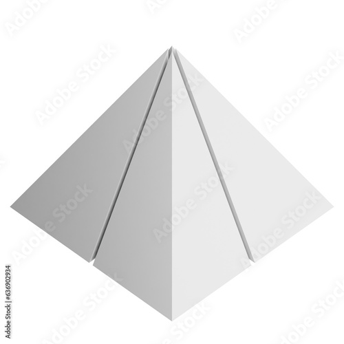 3d pyramid icon design. Business presentation infographic graph element.