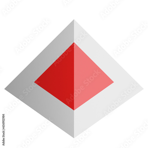3d pyramid icon design. Business presentation infographic graph element.