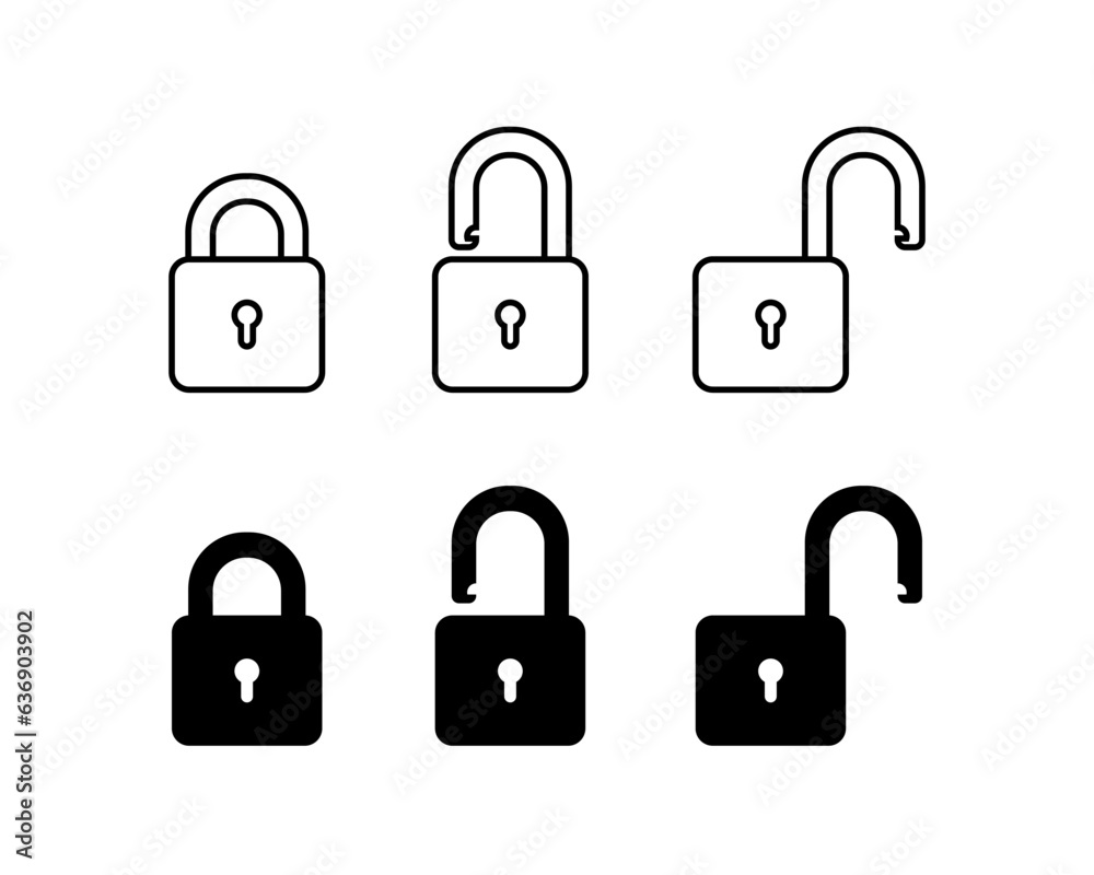 lock icon set. padlock lock and unlock. padlock open and closed. lock icon set. padlock lock and unlock. padlock open and closed.