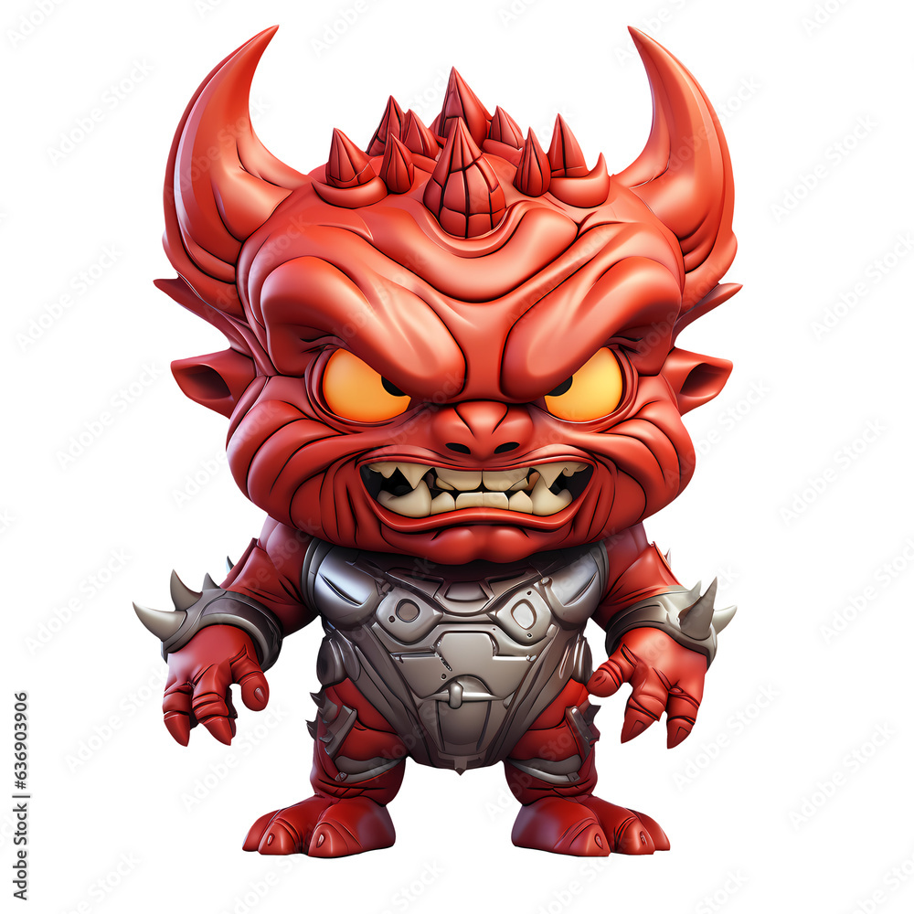 Cute Devil on Halloween Clipart Illustration